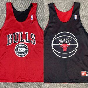 Vintage 90s Nike Chicago Bulls Reversible Practice Jersey Mens Medium Basketball